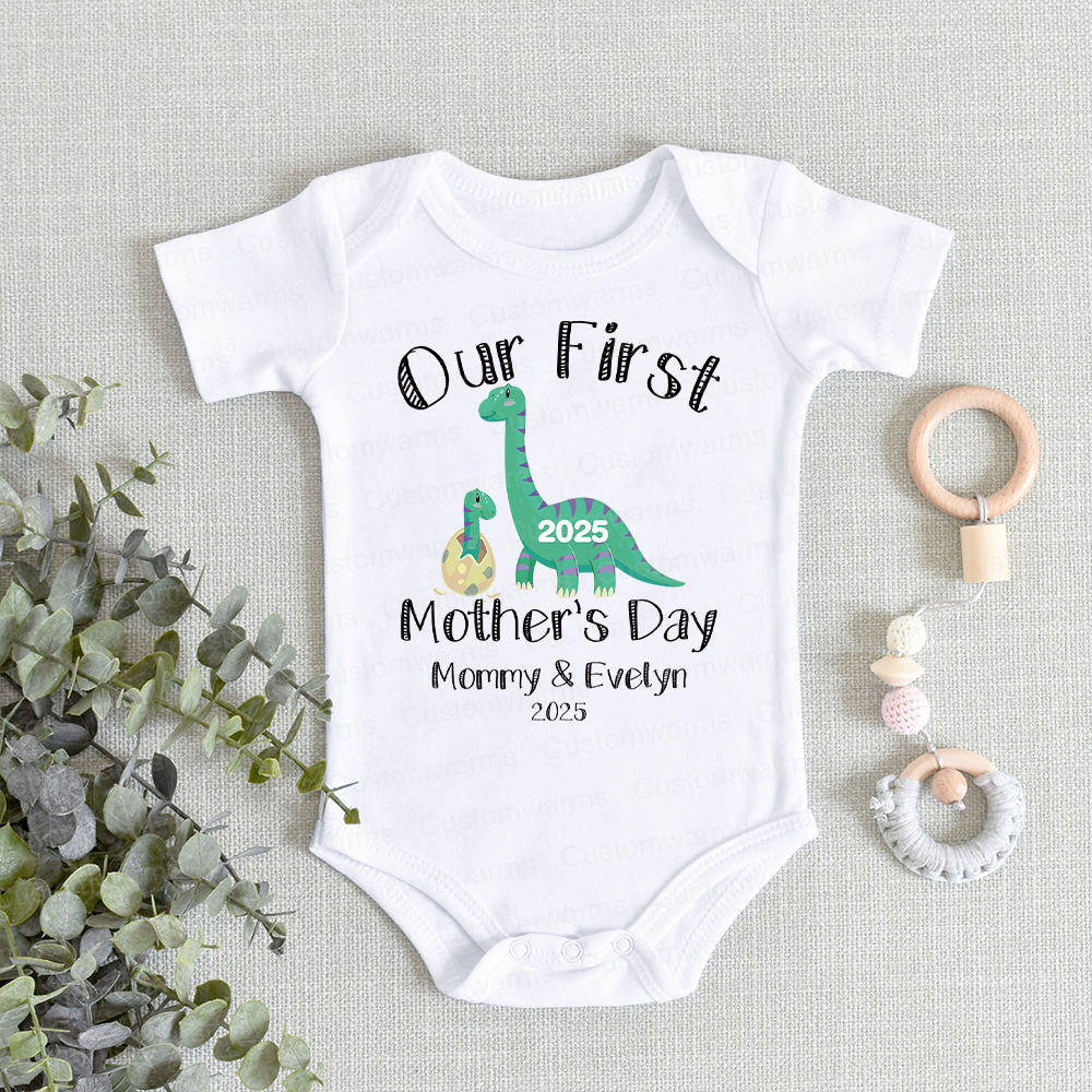 Personalized First Mother's Day Mommy and Baby Outfit | CWFamily27