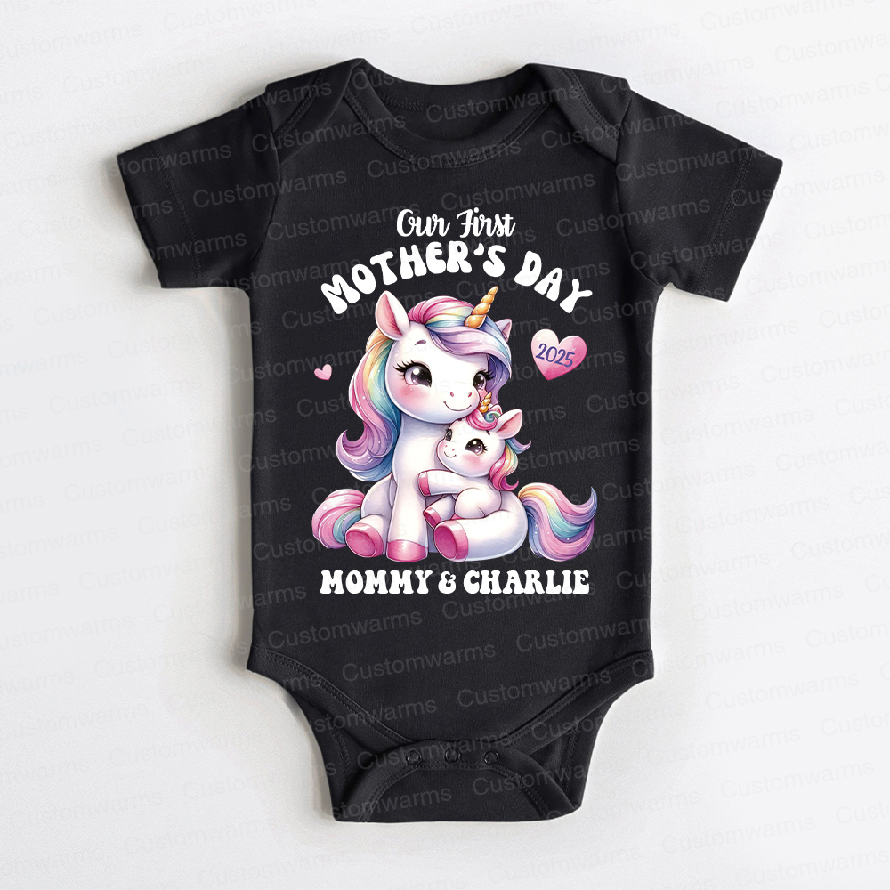 Personalized First Mother's Day Mommy and Baby Outfit | CWFamily29