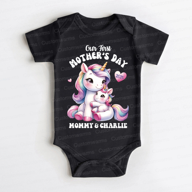 Personalized First Mother's Day Mommy and Baby Outfit | CWFamily29