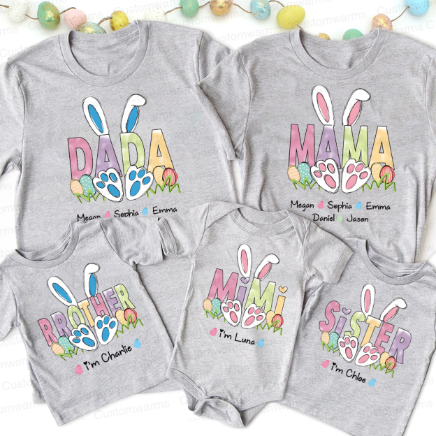 Personalized Family Happy Easter Matching Shirt | CWEaster64