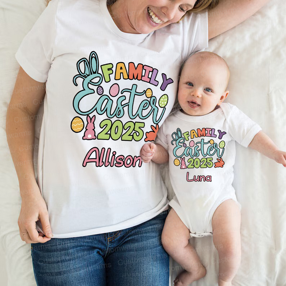 Personalized Family Happy Easter Matching Shirt | CWEaster65
