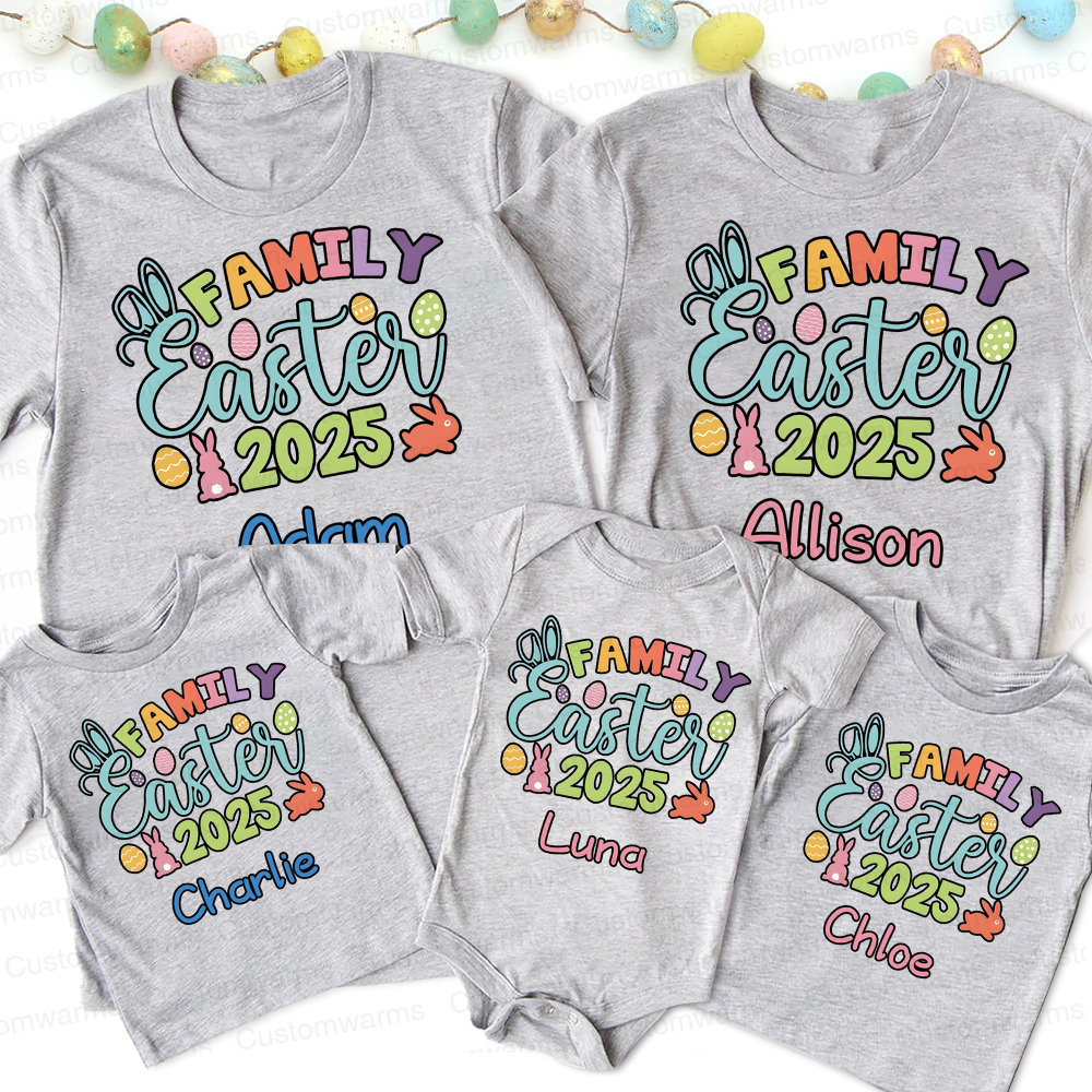 Personalized Family Happy Easter Matching Shirt | CWEaster65