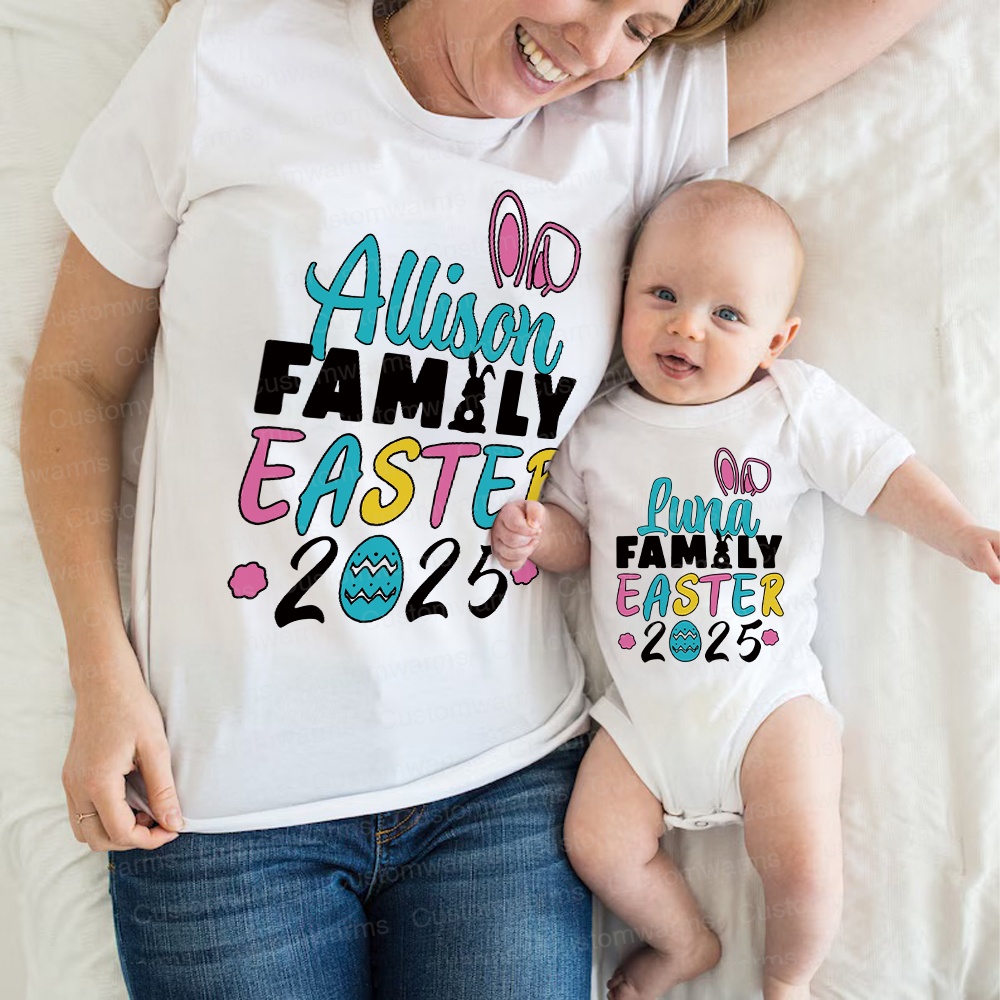 Personalized Family Happy Easter Matching Shirt | CWEaster66