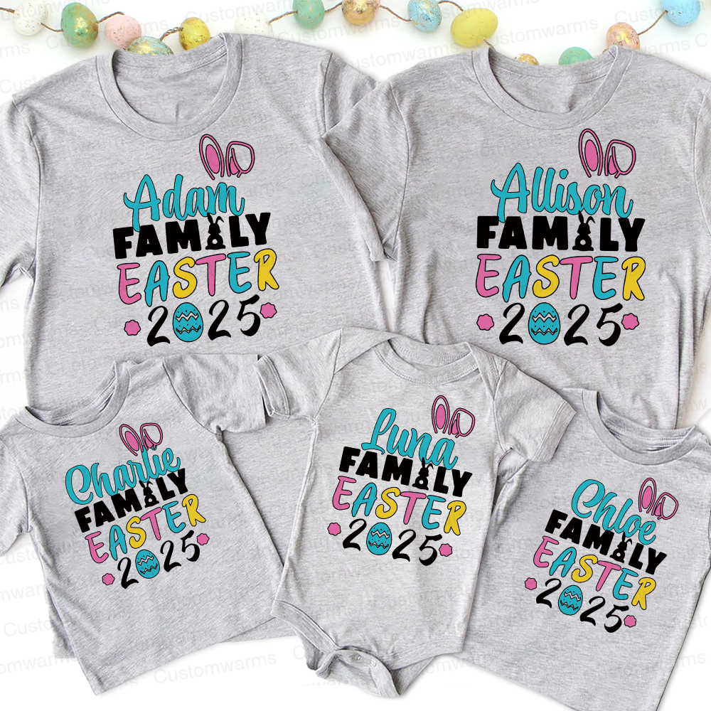 Personalized Family Happy Easter Matching Shirt | CWEaster66