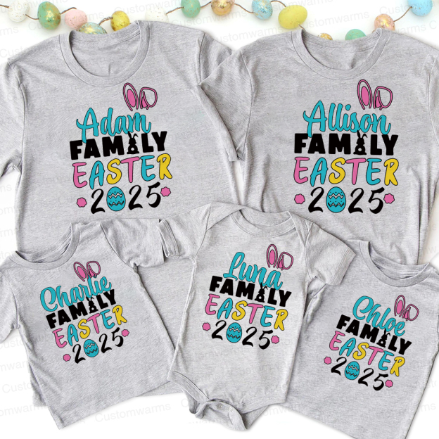 Personalized Family Happy Easter Matching Shirt | CWEaster66