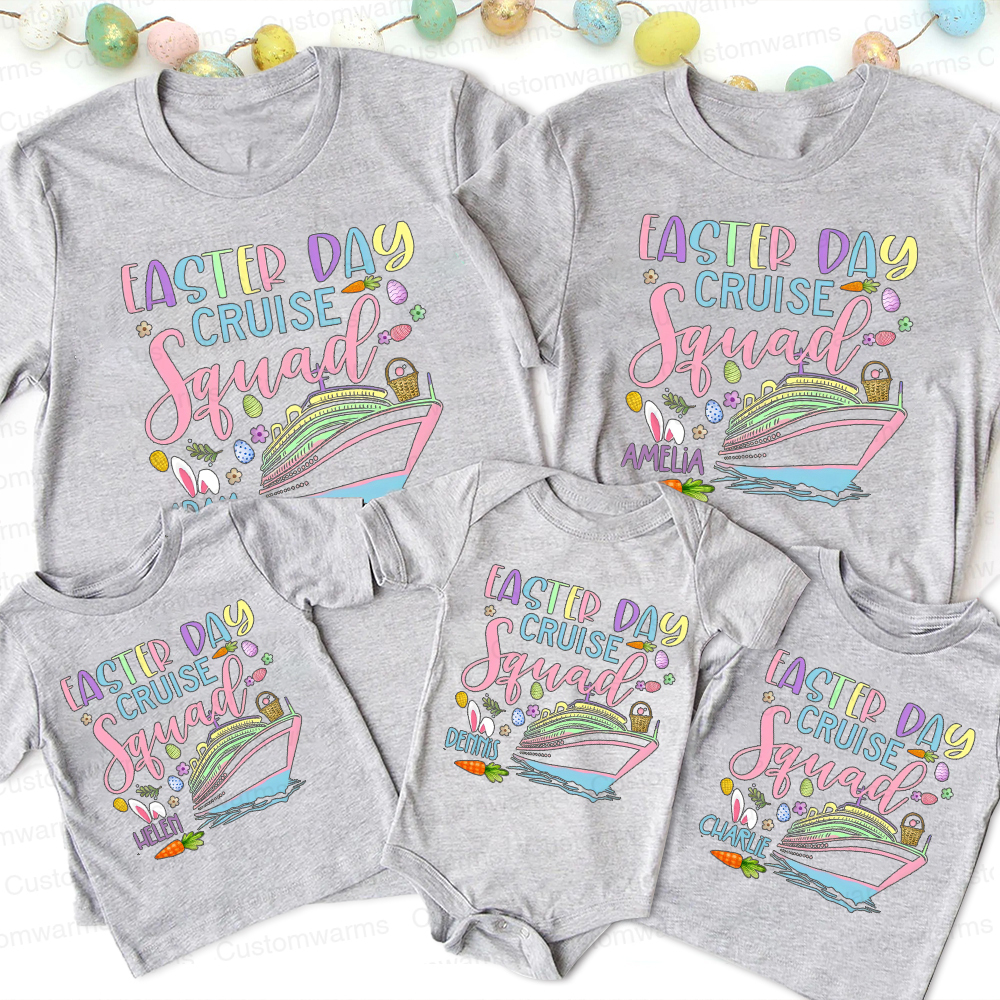 Personalized Family Happy Easter Matching Shirt | CWEaster69