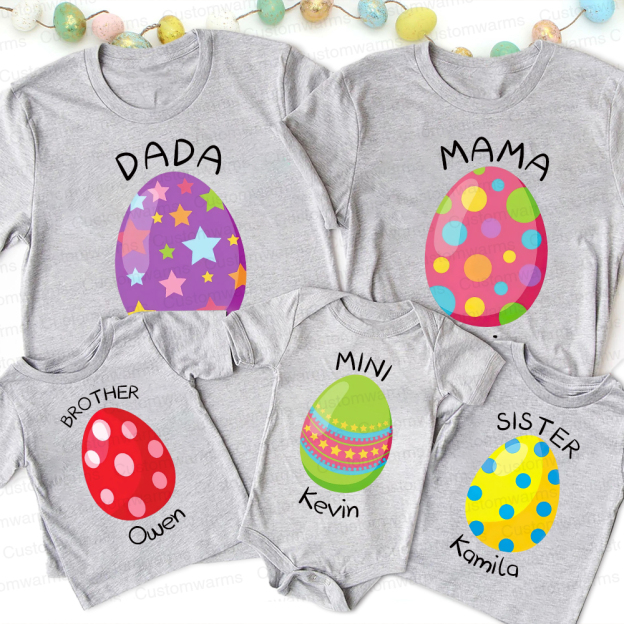 Personalized Family Happy Easter Matching Shirt | CWEaster74
