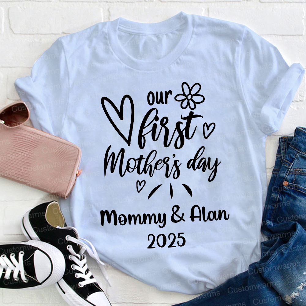 Personalized First Mother's Day Mommy and Baby Outfit | CWFamily45