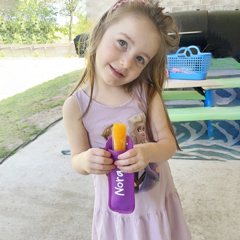 Personalized Icy Frozen Yogurt Popsicle Holder | CWBeach179