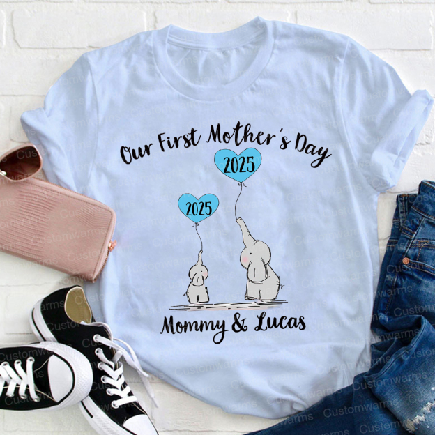 Personalized First Mother's Day Mommy and Baby Outfit | CWFamily48
