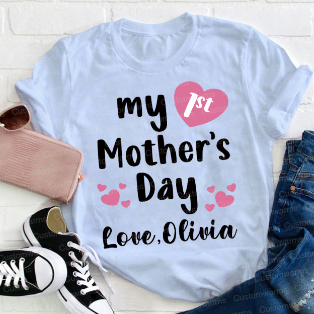 Personalized First Mother's Day Mommy and Baby Outfit | CWFamily49