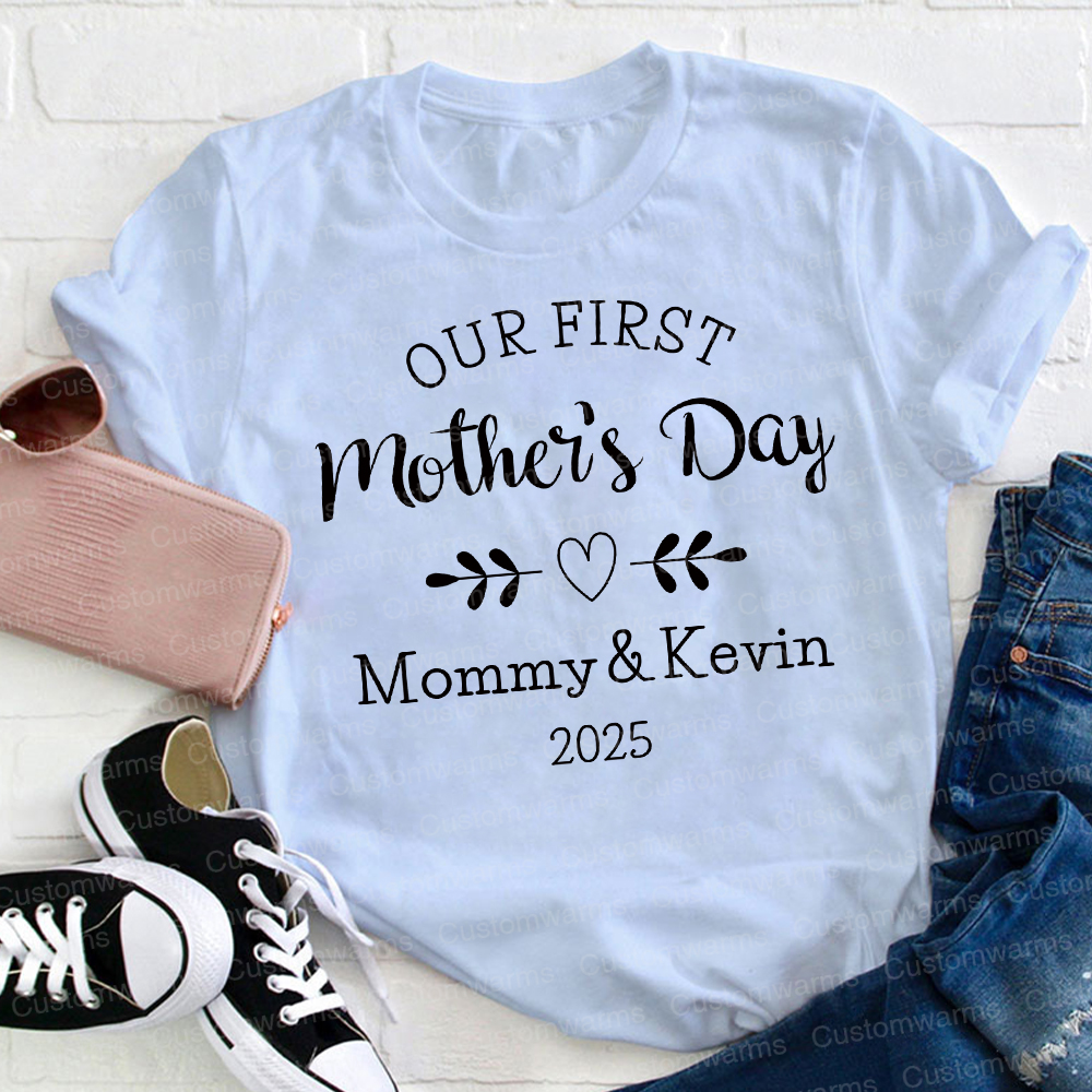 Personalized First Mother's Day Mommy and Baby Outfit | CWFamily50