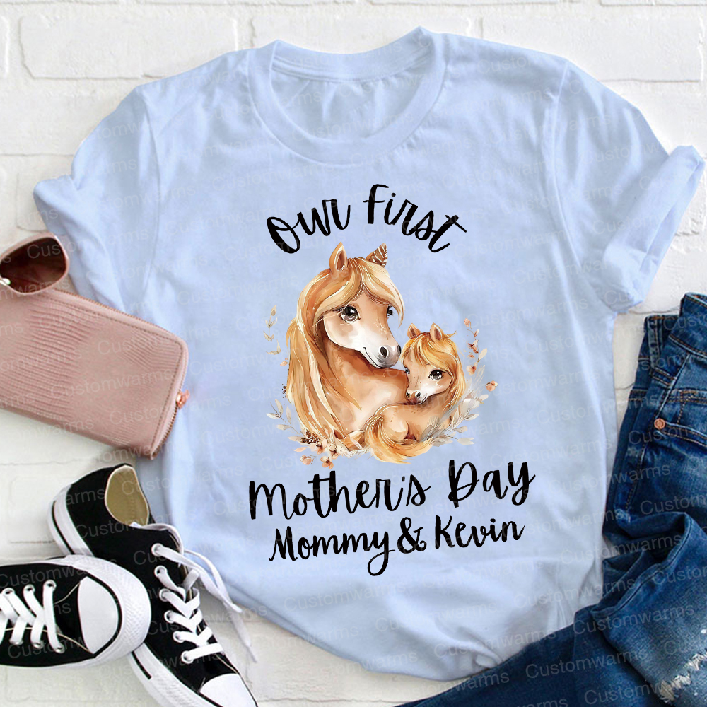 Personalized First Mother's Day Mommy and Baby Outfit | CWFamily51