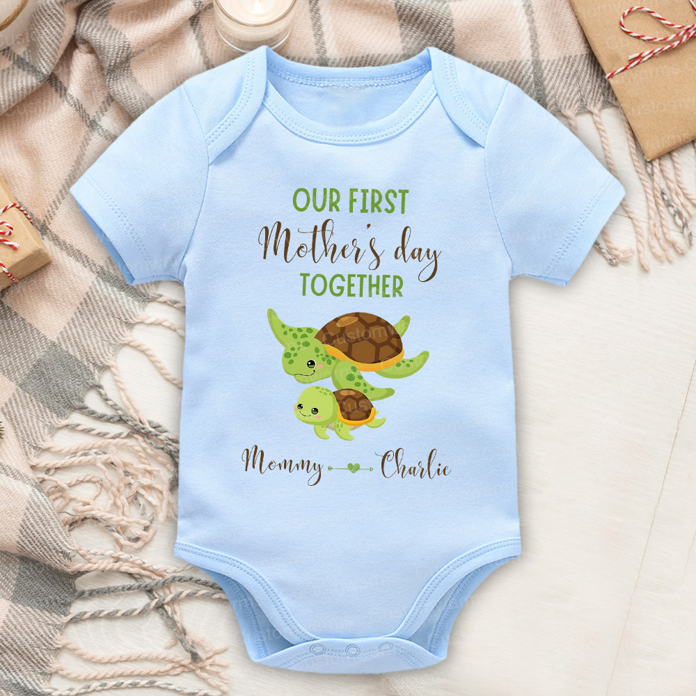 Personalized First Mother's Day Mommy and Baby Outfit | CWFamily46