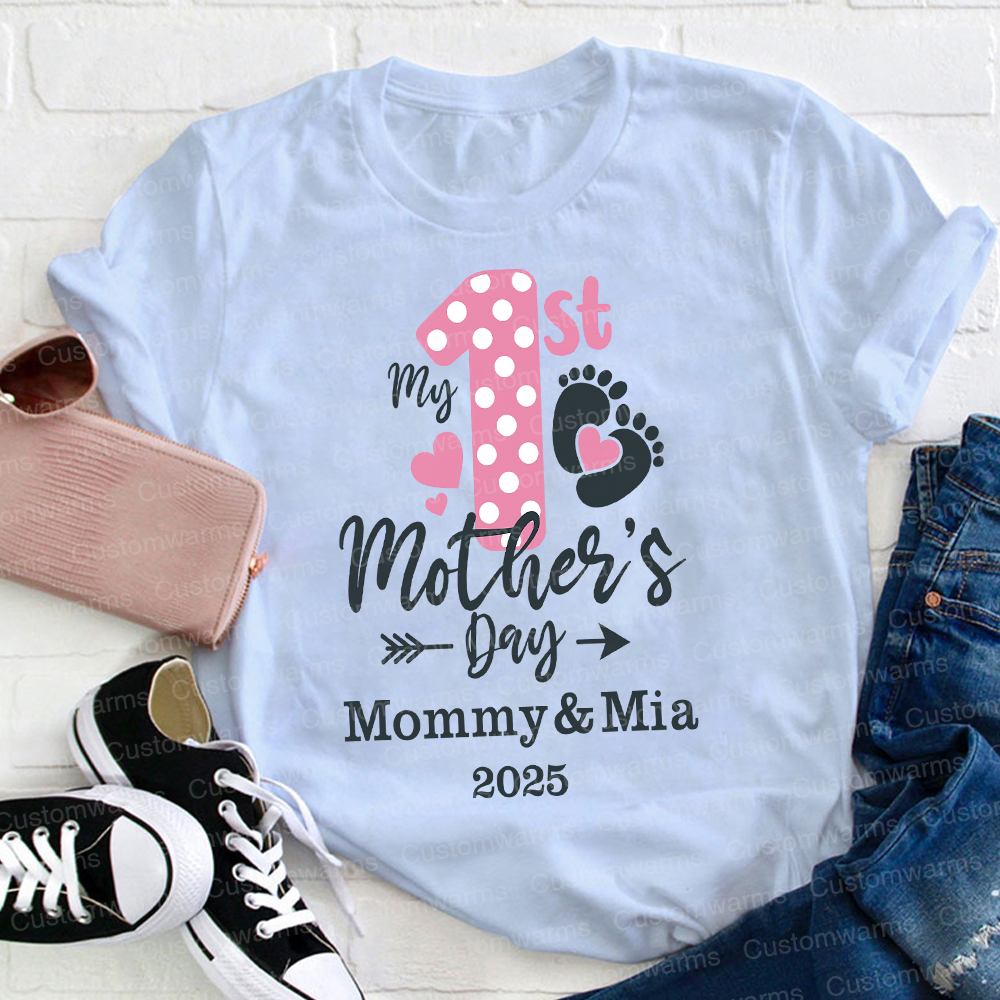 Personalized First Mother's Day Mommy and Baby Outfit | CWFamily54