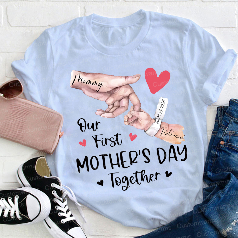 Personalized First Mother's Day Mommy and Baby Outfit | CWFamily57