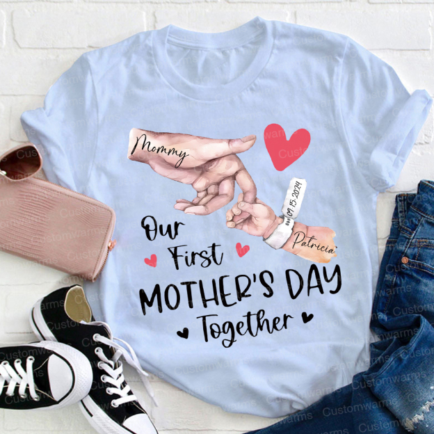 Personalized First Mother's Day Mommy and Baby Outfit | CWFamily57
