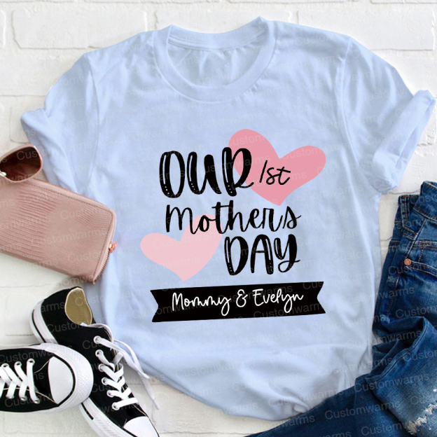Personalized First Mother's Day Mommy and Baby Outfit | CWFamily58