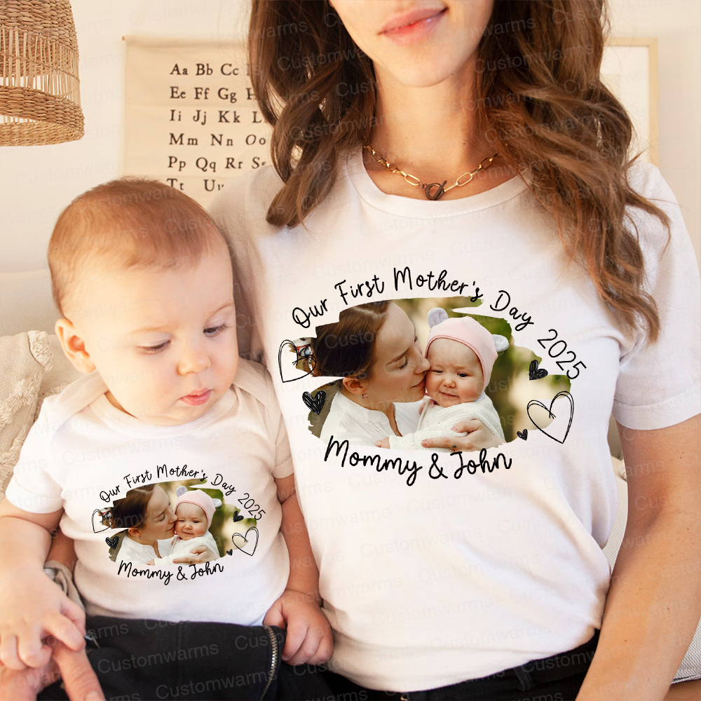 Personalized First Mother's Day Mommy and Baby Outfit | CWFamily60