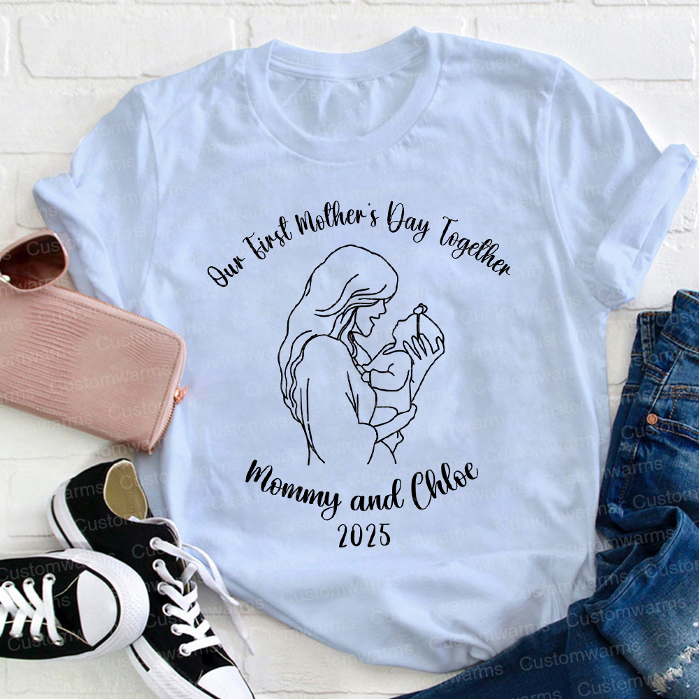 Personalized First Mother's Day Mommy and Baby Outfit | CWFamily61