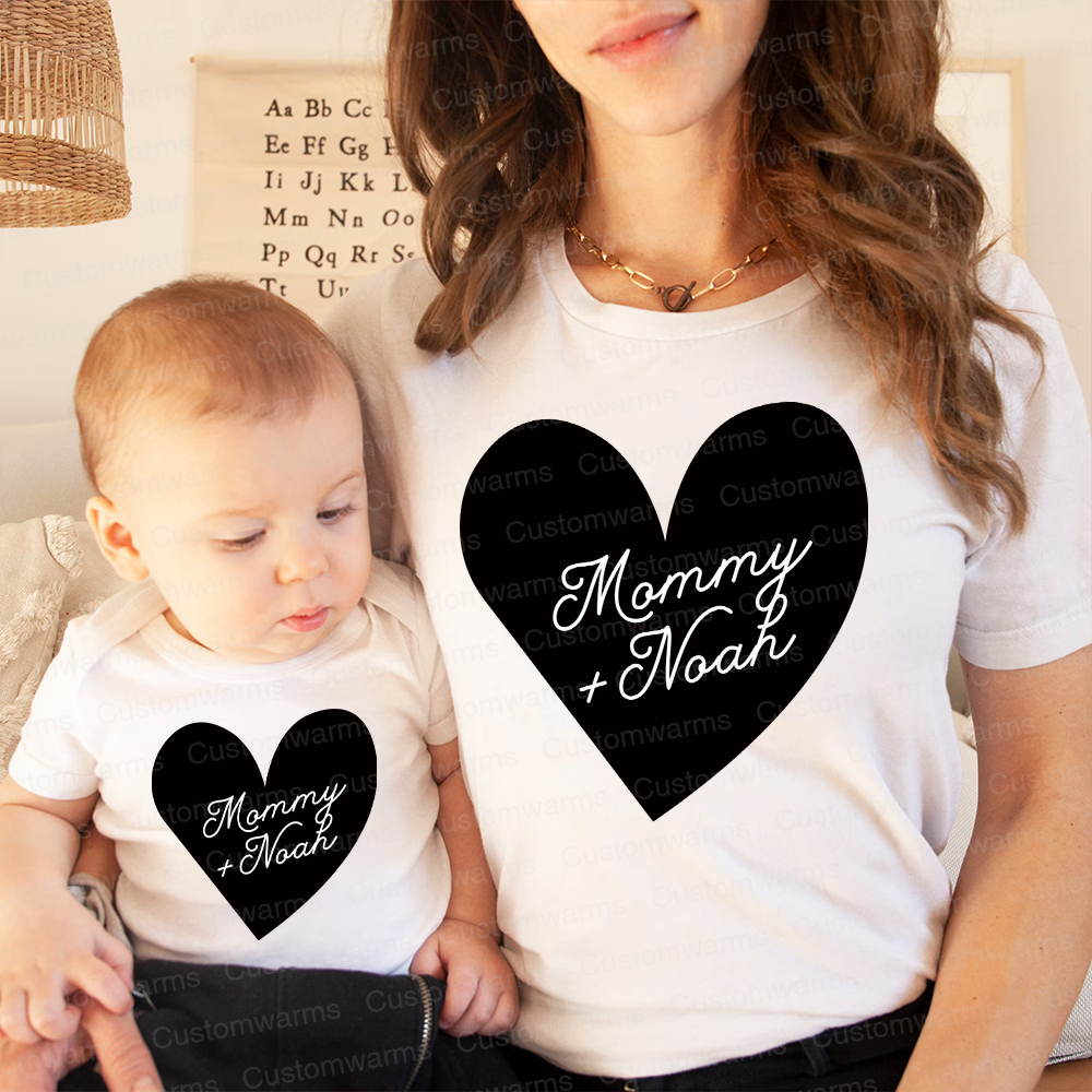 Personalized First Mother's Day Mommy and Baby Outfit | CWFamily62