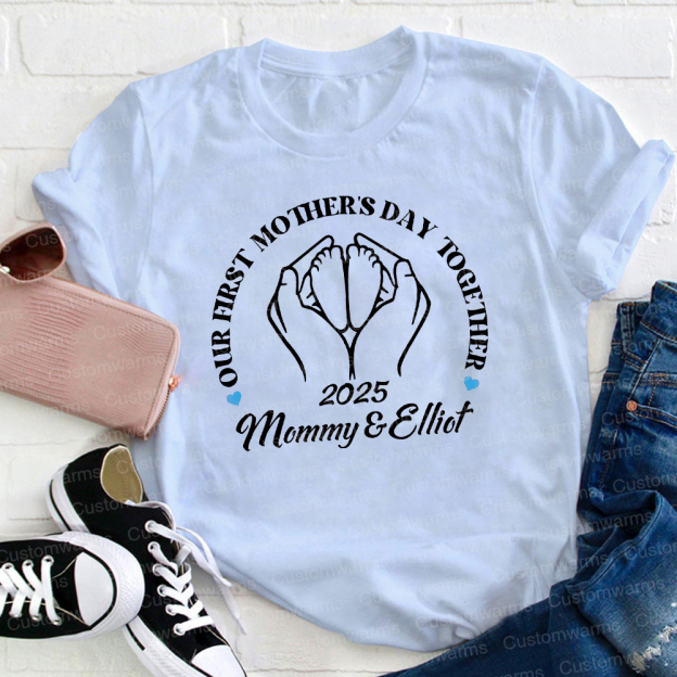Personalized First Mother's Day Mommy and Baby Outfit | CWFamily63