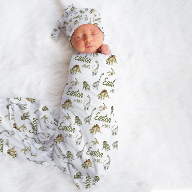 Personalized Baby Swaddle Blanket Set for Comfort & Unique | BBBlanket15