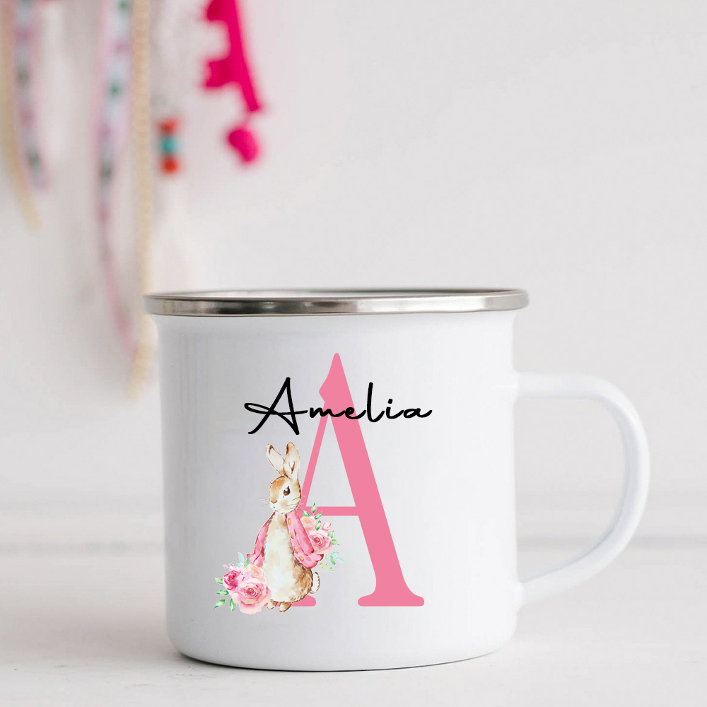 Personalised 12oz Easter Monogram Mugs for Kids  | KidMug40