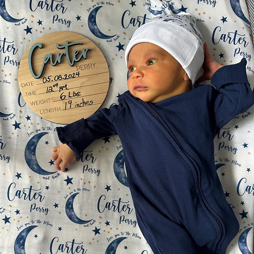 Personalized Baby Swaddle Blanket Set for Comfort & Unique | BBBlanket30