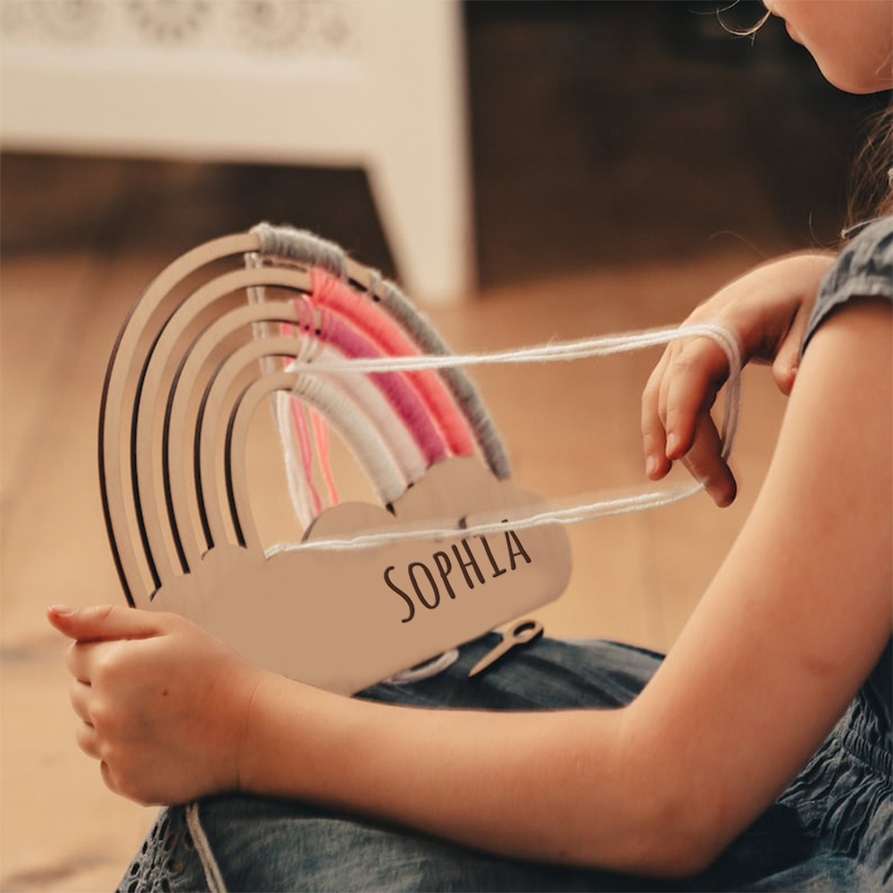 Personalized DIY Rainbow Wooden Kids Craft Kit | CWToy121