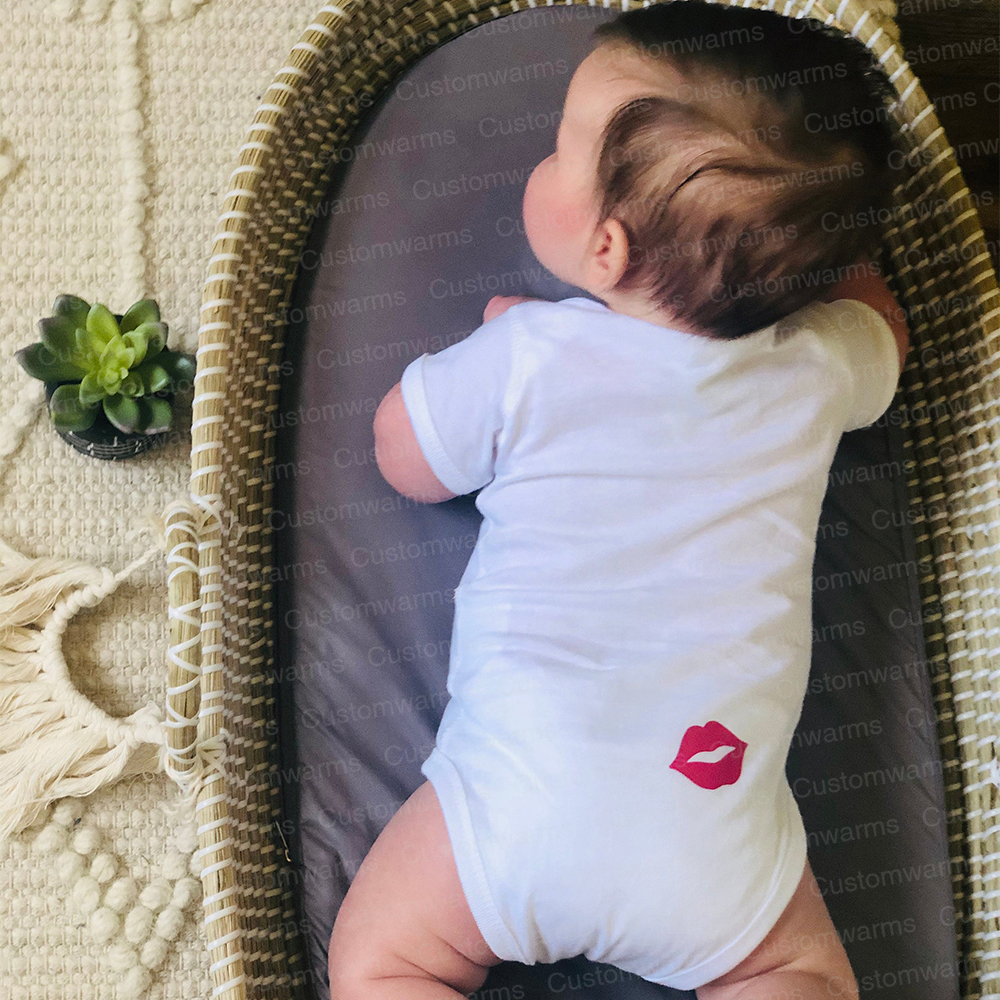 Personalized Baby I Was Here Kisses Romper | CWBaby215