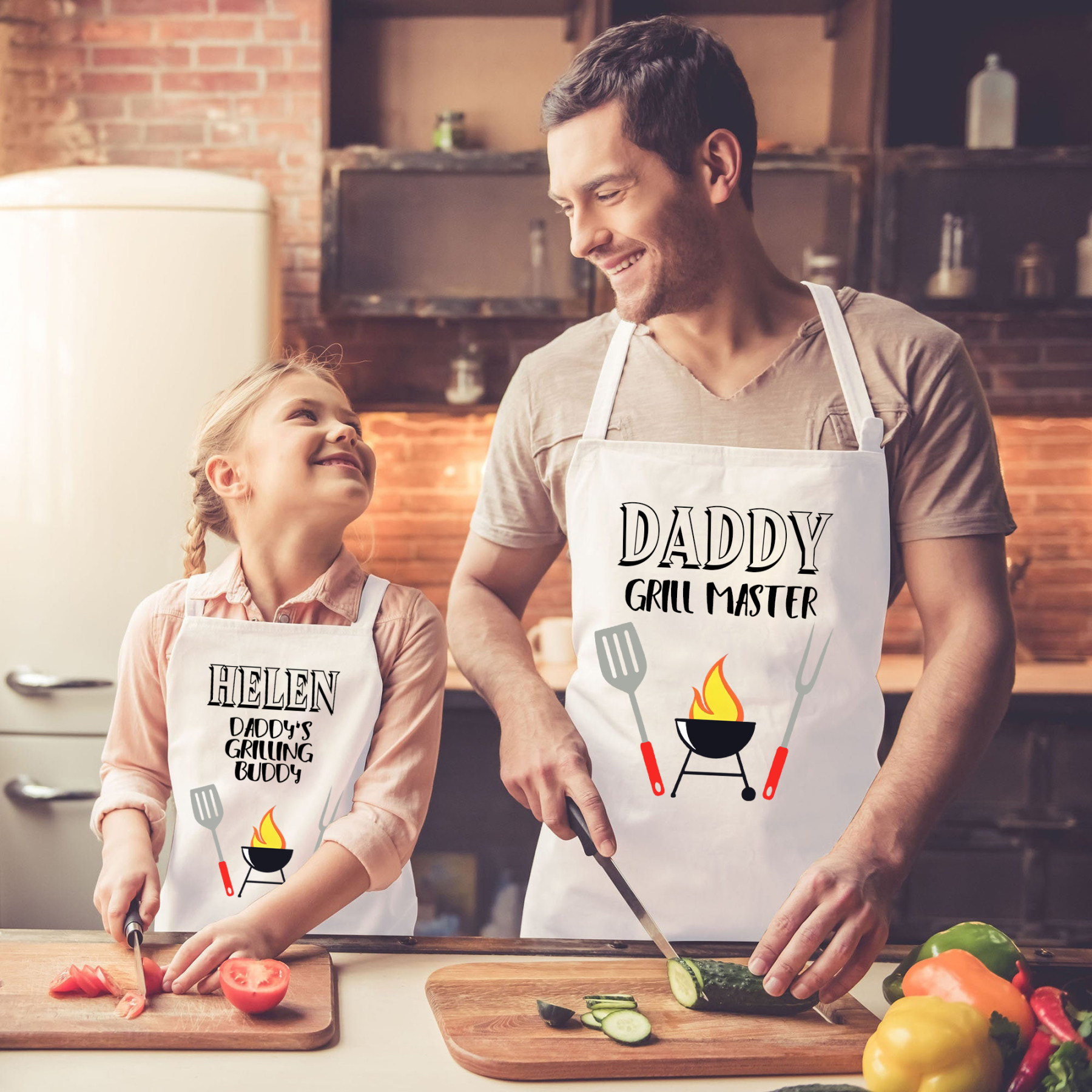 Personalised Multifunctional Waterproof Matching Family Apron | Apron50