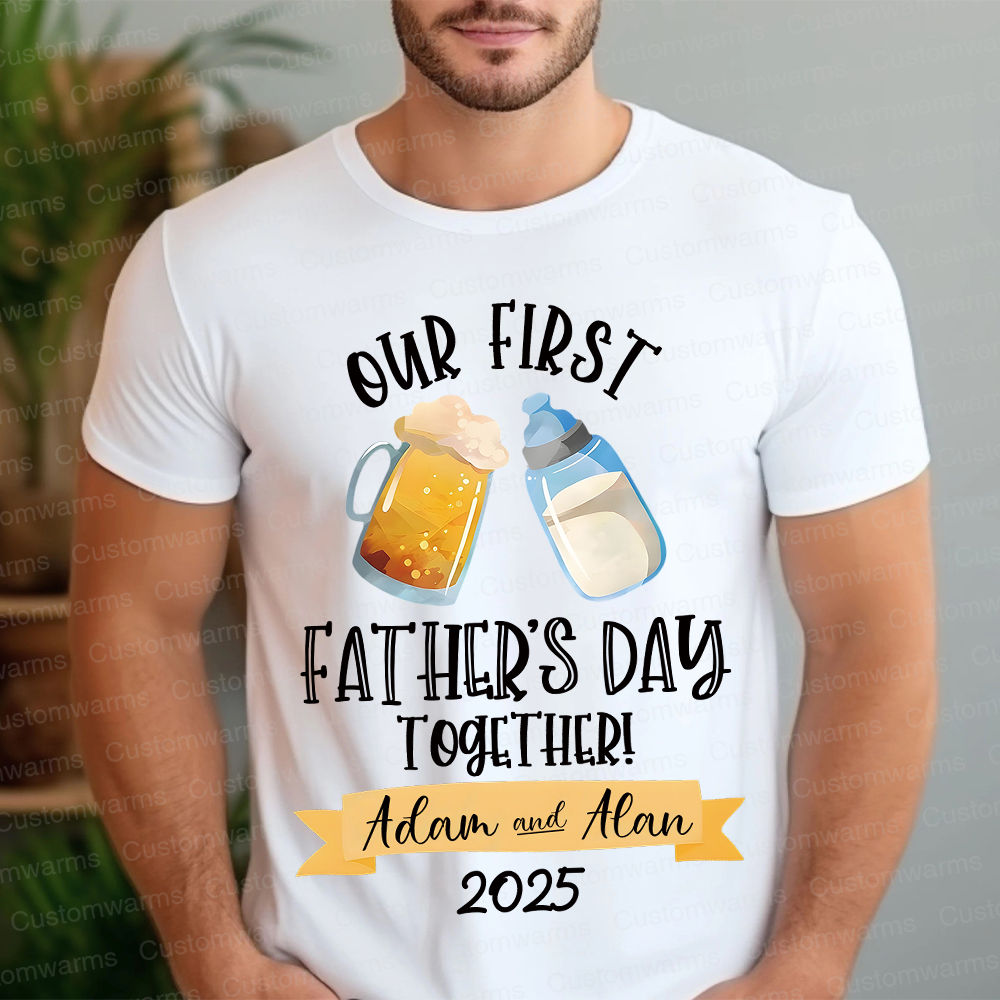 Personalized First Father's Day Daddy and Baby Outfit | CWFamily64