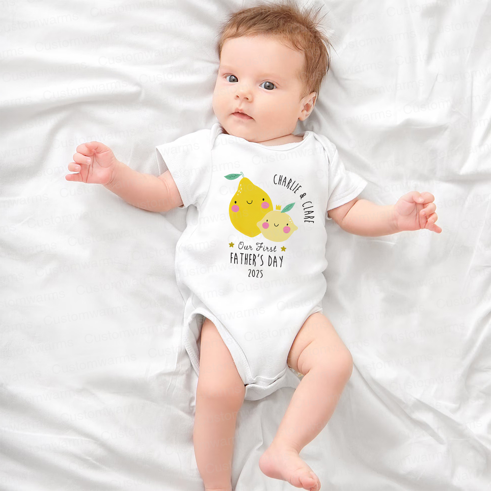 Personalized First Father's Day Daddy and Baby Outfit | CWFamily69