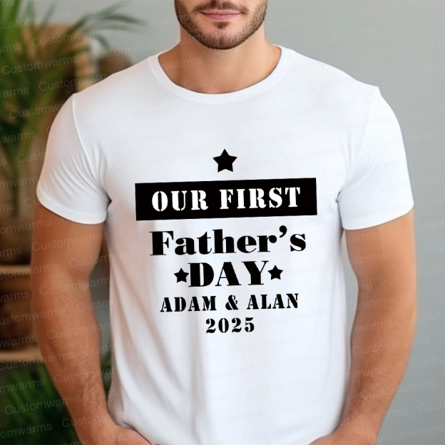 Personalized First Father's Day Daddy and Baby Outfit | CWFamily73
