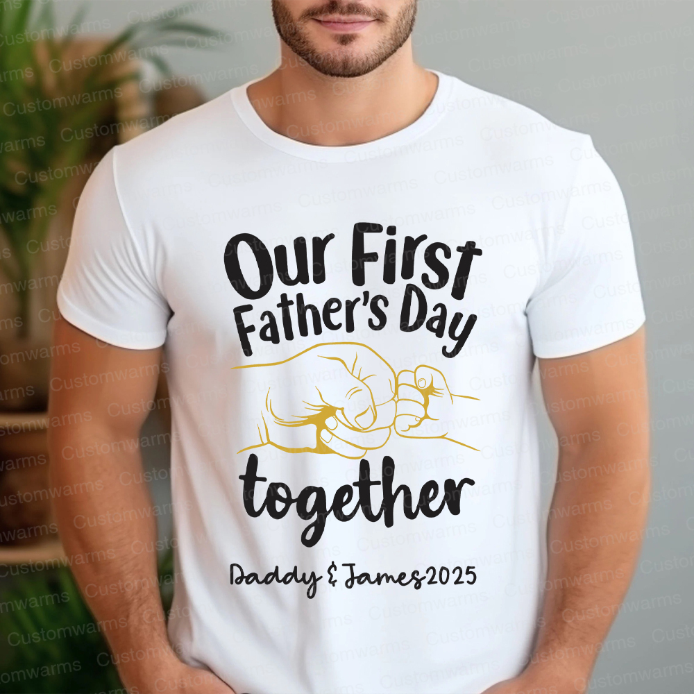 Personalized First Father's Day Daddy and Baby Outfit | CWFamily74