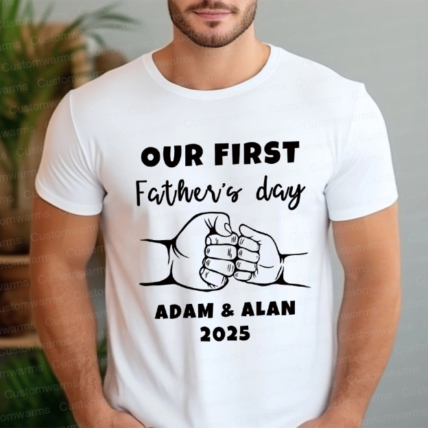 Personalized First Father's Day Daddy and Baby Outfit | CWFamily67