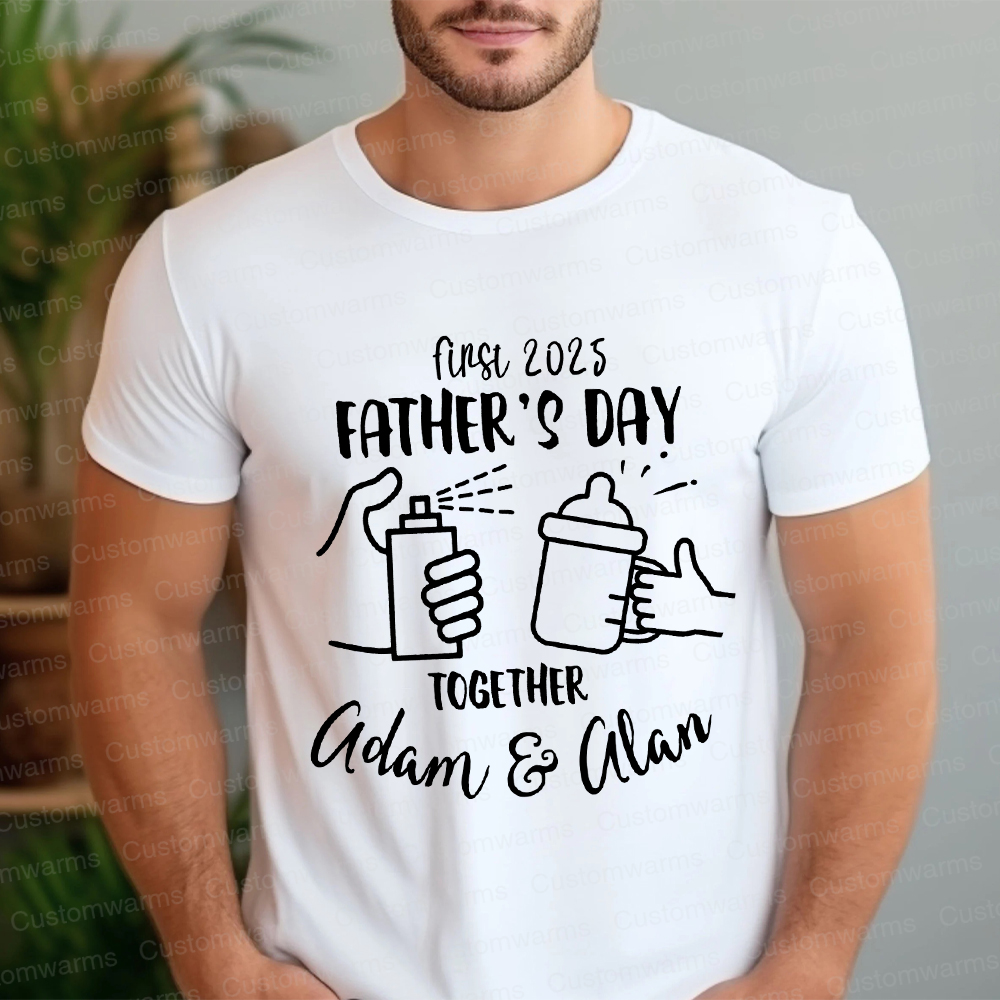 Personalized First Father's Day Daddy and Baby Outfit | CWFamily68