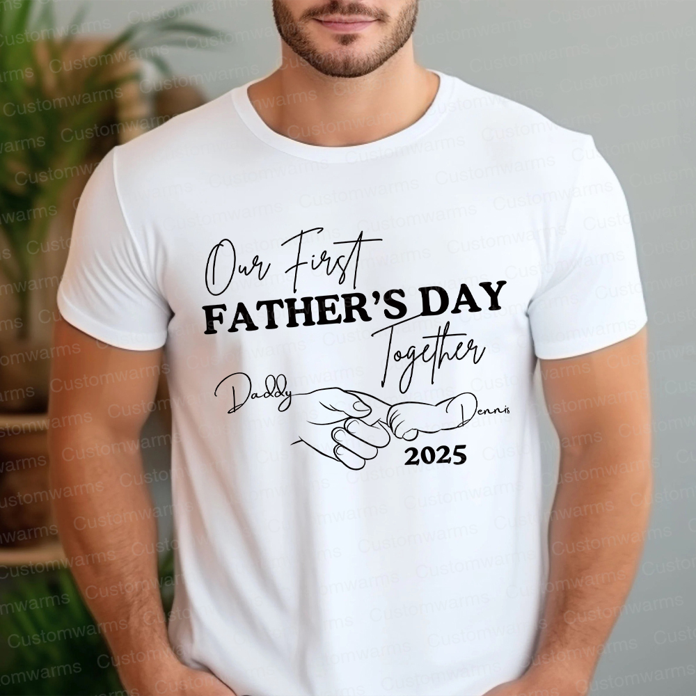 Personalized First Father's Day Daddy and Baby Outfit | CWFamily75