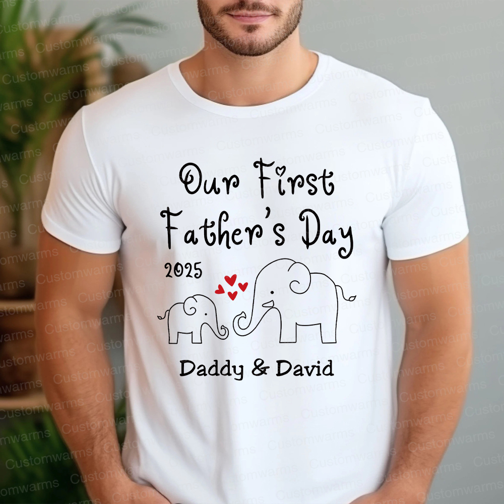 Personalized First Father's Day Daddy and Baby Outfit | CWFamily76