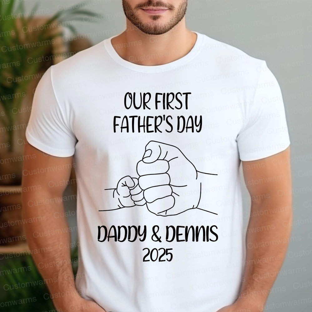 Personalized First Father's Day Daddy and Baby Outfit | CWFamily82
