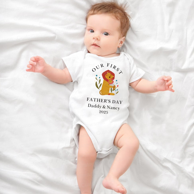 Personalized First Father's Day Daddy and Baby Outfit | CWFamily83