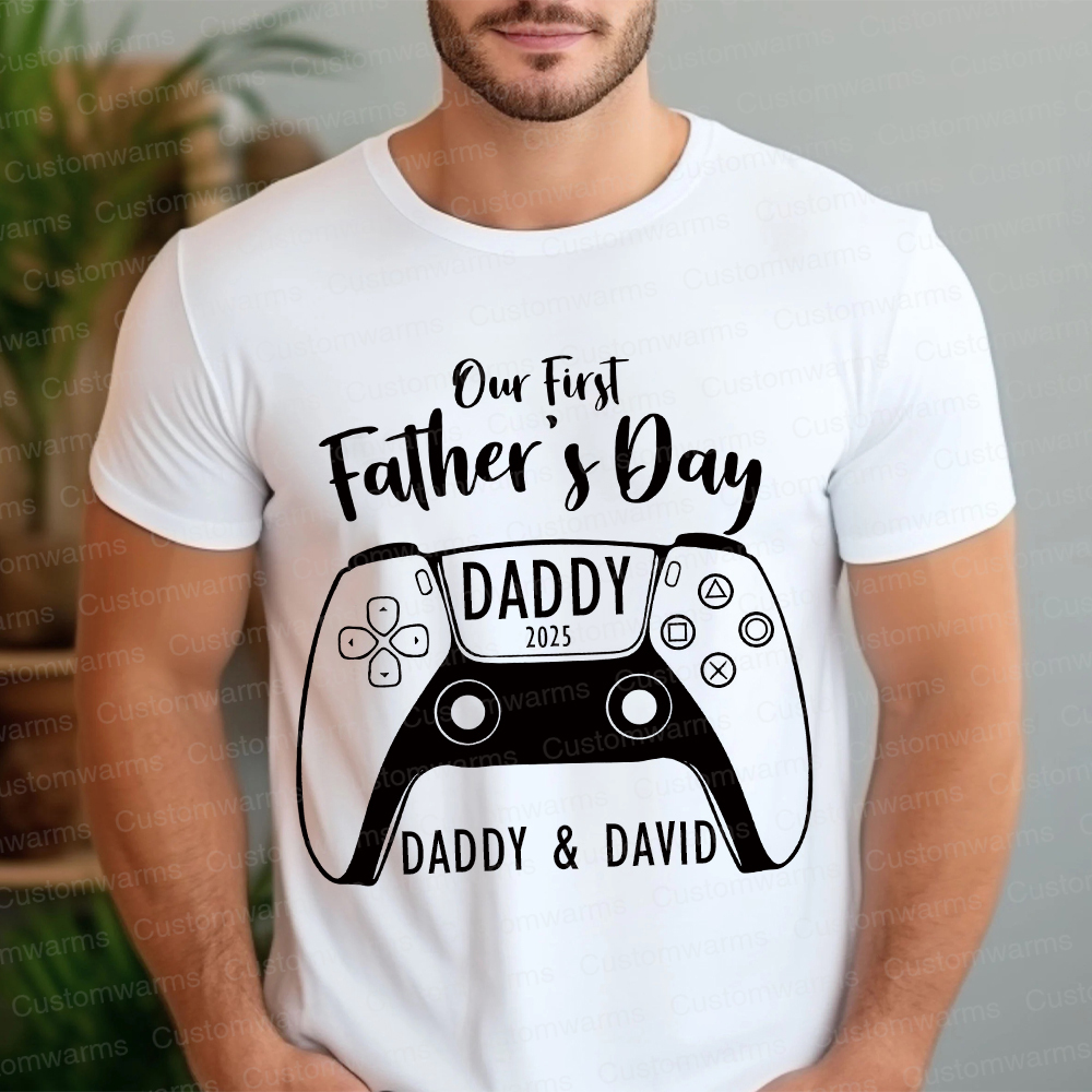 Personalized First Father's Day Daddy and Baby Outfit | CWFamily85
