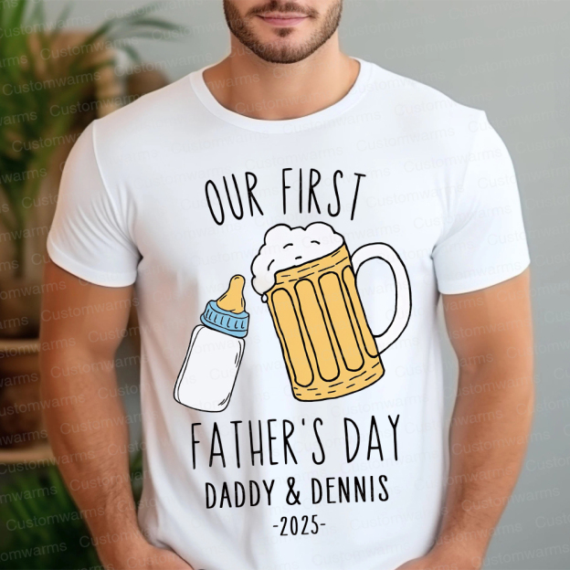 Personalized First Father's Day Daddy and Baby Outfit | CWFamily88