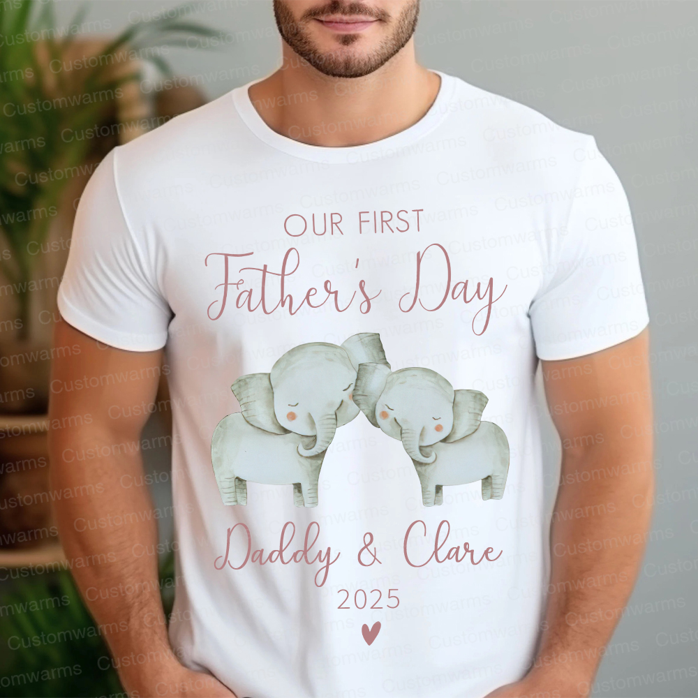 Personalized First Father's Day Daddy and Baby Outfit | CWFamily91
