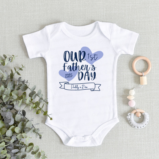 Personalized First Father's Day Daddy and Baby Outfit | CWFamily99