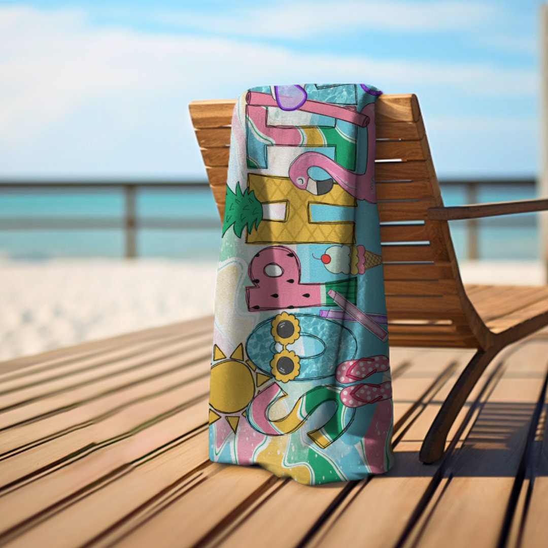 Personalized Lovely Kid Towel for Summer & Beach | CWTowel163