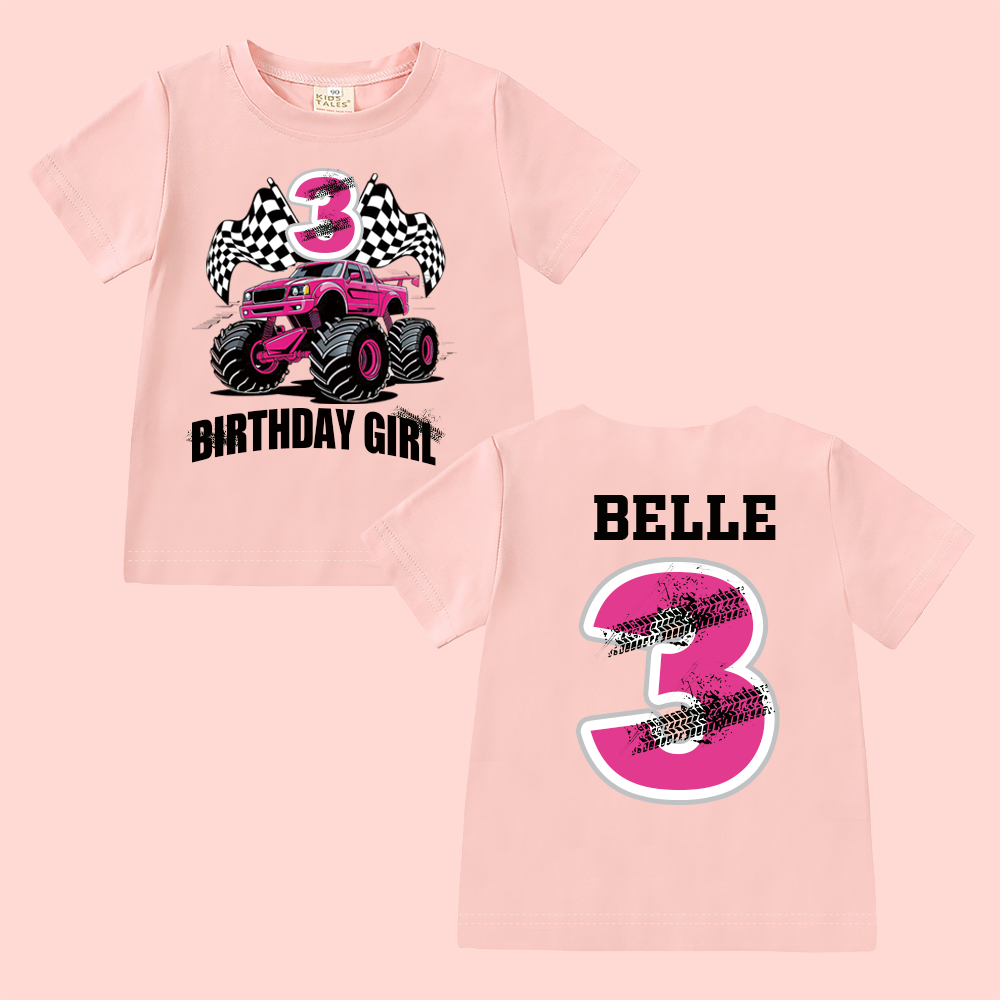 Personalized Monster Truck Name Birthday T-Shirt | inBirth27