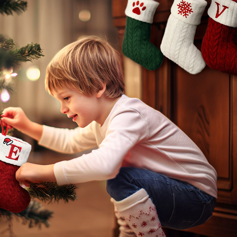 Personalized Christmas Stocking with Initial or Name | MCGift08