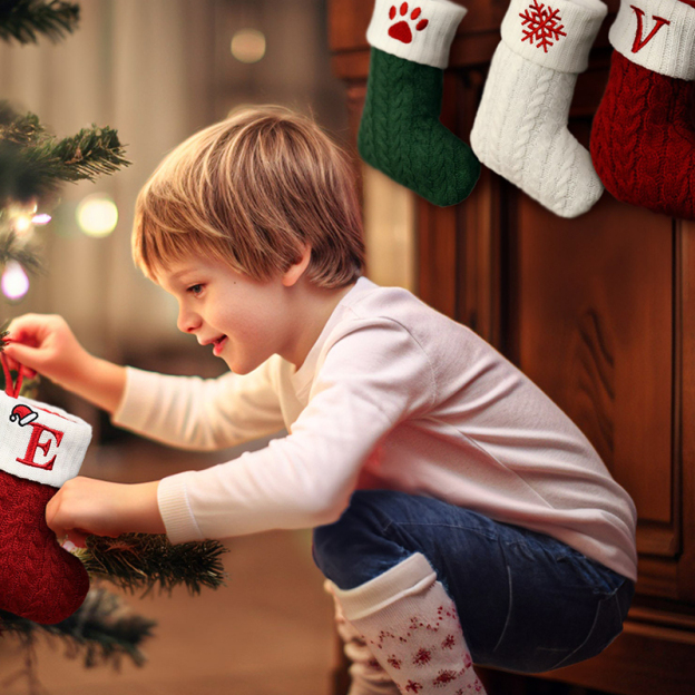 Personalized Christmas Stocking with Initial or Name | MCGift08